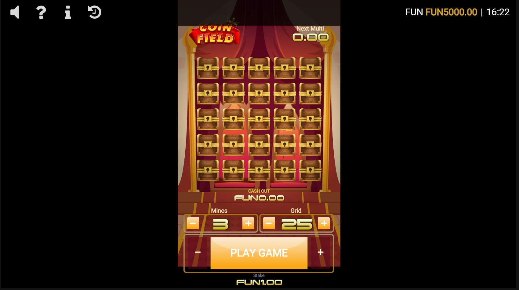 Interfaccia per giochi di slot Coin Field